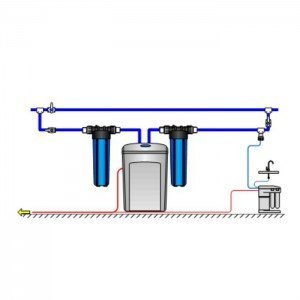 Умягчитель Аквафор WaterBoss 400P + Гросс 2 шт. + Морион + Соль 2 мешка